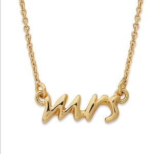 Kate Spade say yes Mrs necklace